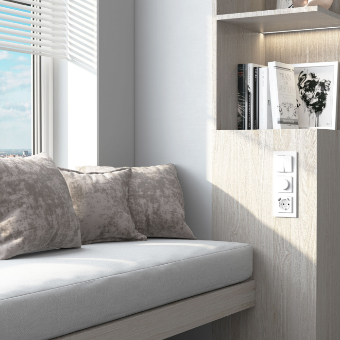 Рамка Werkel W0033101/ Рамка на 3 поста Senso (белый, стекло soft-touch) — фото 3