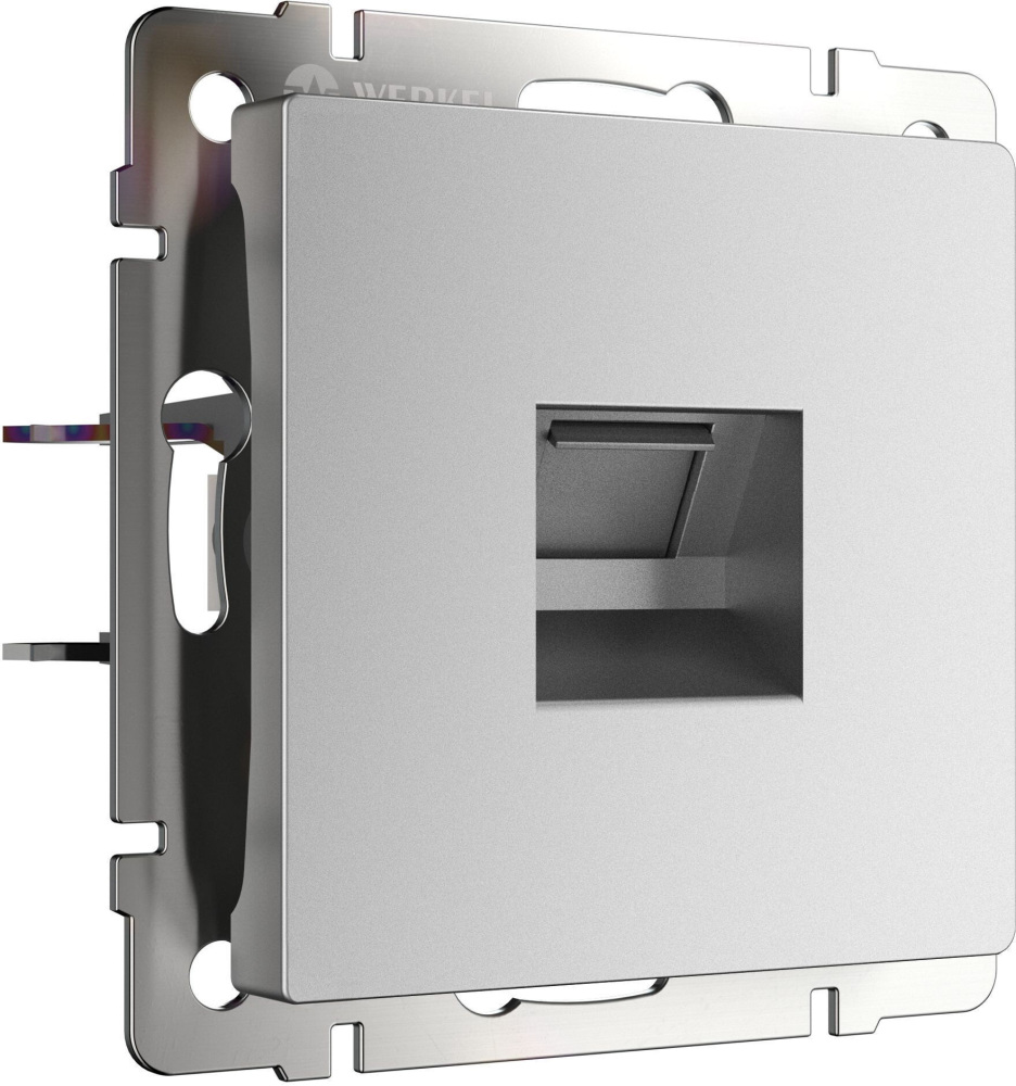 Розетка Werkel W1181065/ Розетка Ethernet RJ-45 (серебряный матовый)