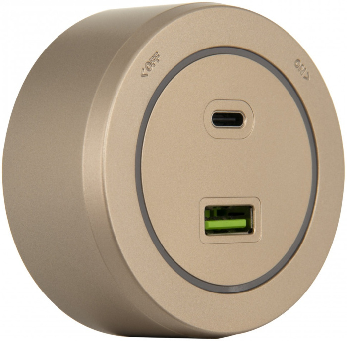 Трековая розетка Arte Milano Am-track-sockets-39 399731TS/USB-Type-C Gold — фото 3
