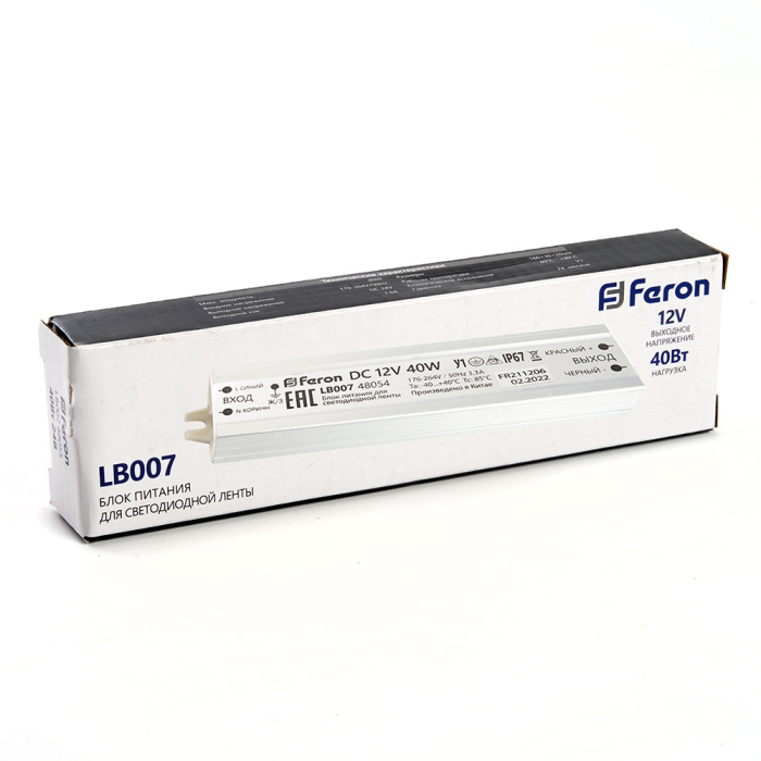 Трансформатор электронный для светодиодной ленты Feron lb007 48054 — фото 3