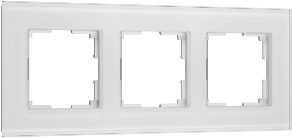 Рамка Werkel W0033101/ Рамка на 3 поста Senso (белый, стекло soft-touch)