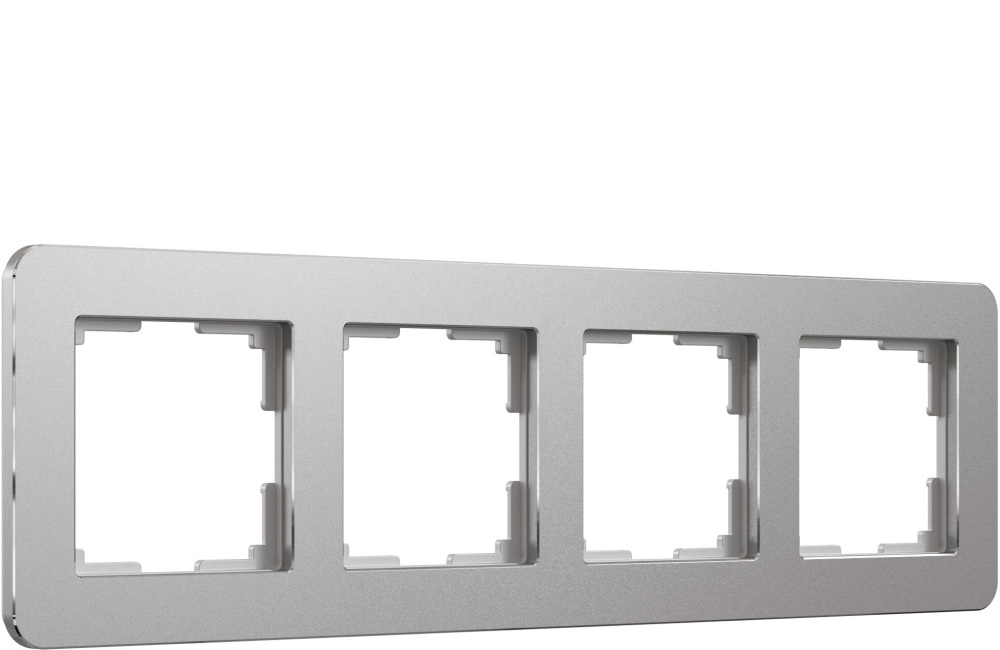 Рамка Werkel Platinum алюминий W0042606/ Рамка на 4 поста Platinum (алюминий)