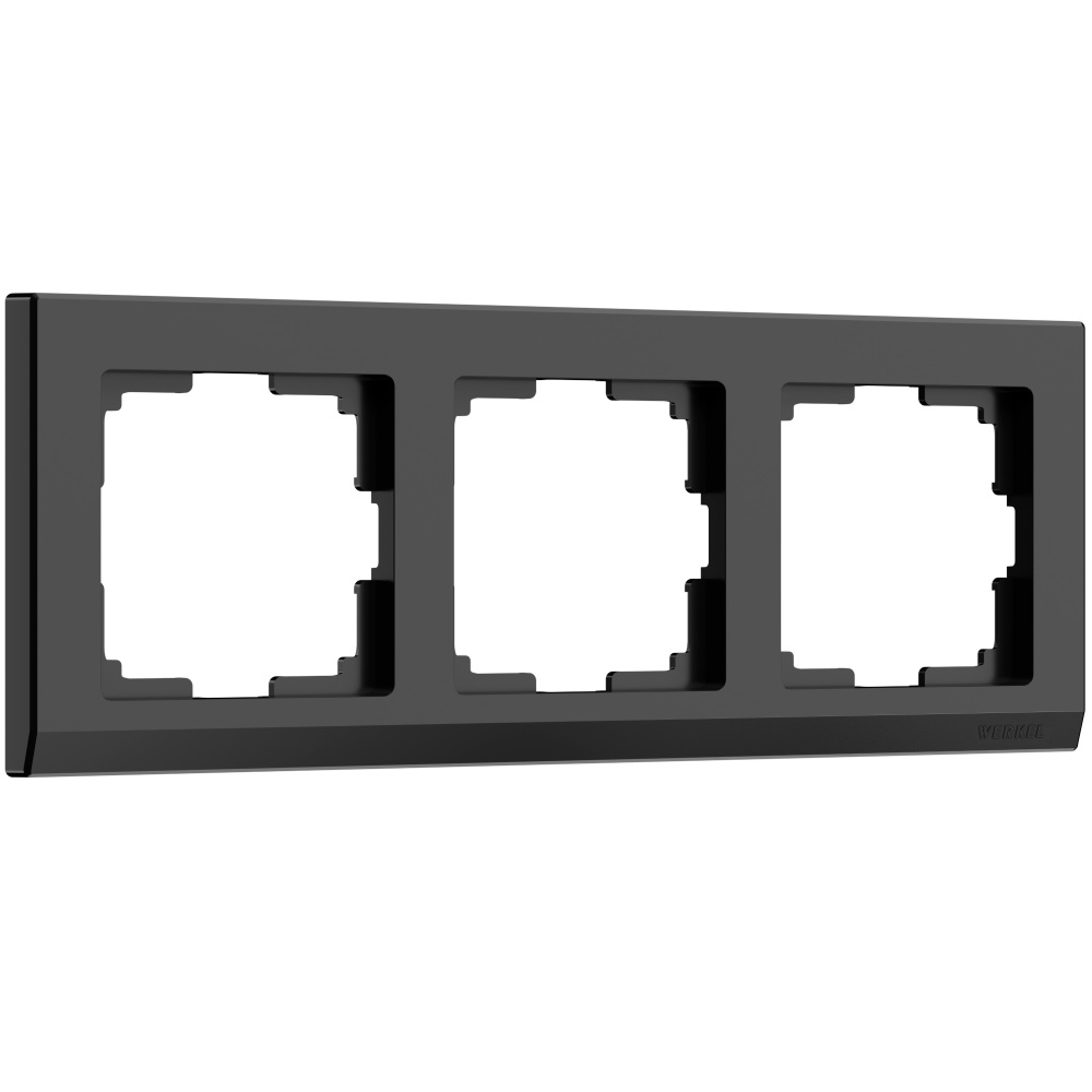 Рамка Werkel W0031808/ Рамка на 3 поста Stark (черный)