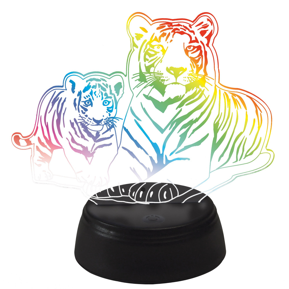 Декоративная лампа Uniel ULI-M508 RGB/3AA TIGER FAMILY/BLACK