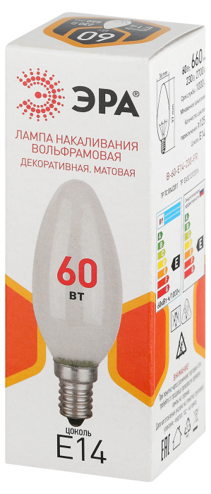 Лампочка накаливания B-60-E14-230-FR — фото 3