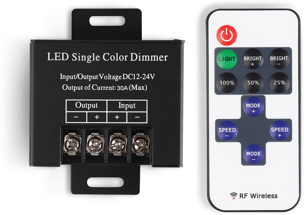 Контроллер диммер для одноцветных светодиодных лент с радио пультом Ambrella LED Strip GS11051