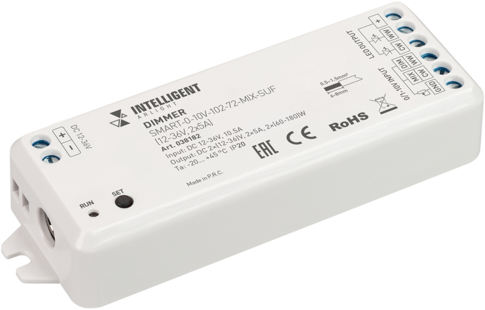 INTELLIGENT ARLIGHT Диммер SMART-0-10V-102-72-MIX-SUF 038182