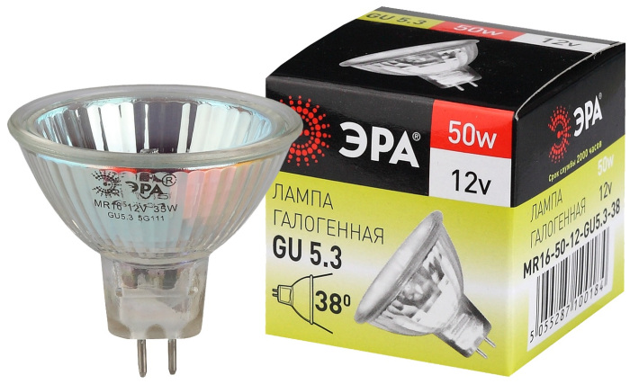 Лампочка галогеновая GU5.3-MR16-50W-12V-CL — фото 2