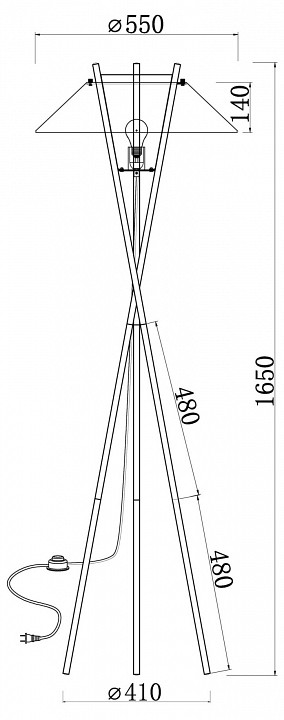 Торшер Maytoni Bastone MOD006FL-01B — фото 4