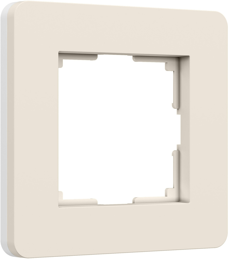 Рамка Werkel Split айвори/белый, soft-touch W0013066/ Рамка на 1 пост Split (айвори/белый, soft-touch)