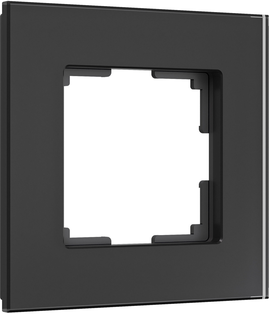Рамка Werkel W0013108/ Рамка на 1 пост Senso (черный, стекло soft-touch)