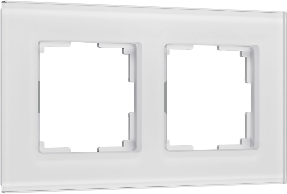 Рамка Werkel W0023101/ Рамка на 2 поста Senso (белый, стекло soft-touch)