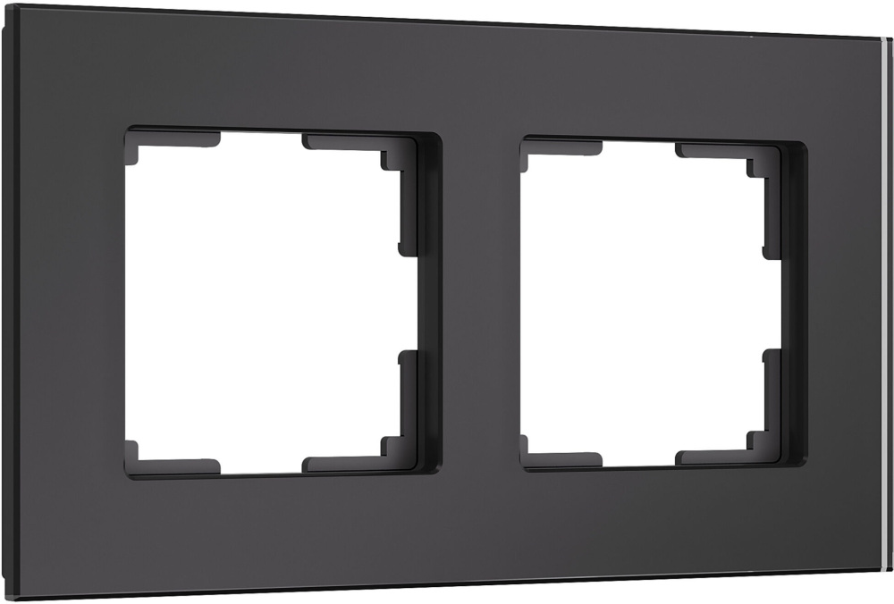 Рамка Werkel W0023108/ Рамка на 2 поста Senso (черный, стекло soft-touch)