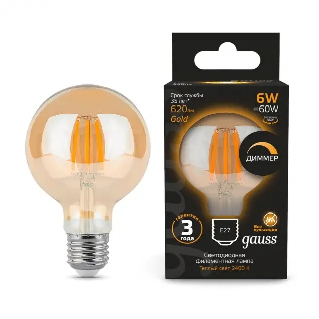 Лампочка светодиодная Filament 105802006