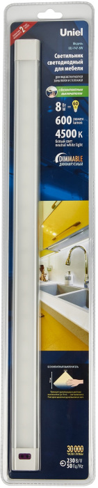 Мебельный светильник Uniel ULI-F48-3W/4500K SENSOR IP20 SILVER — фото 2