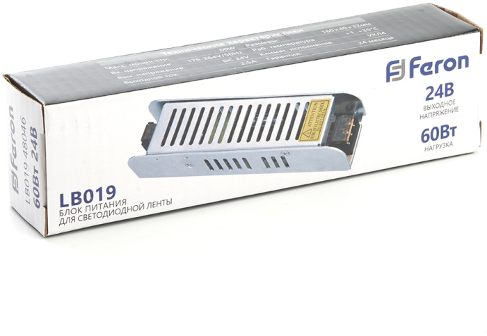Трансформатор электронный для светодиодной ленты Feron lb019 48046 — фото 2