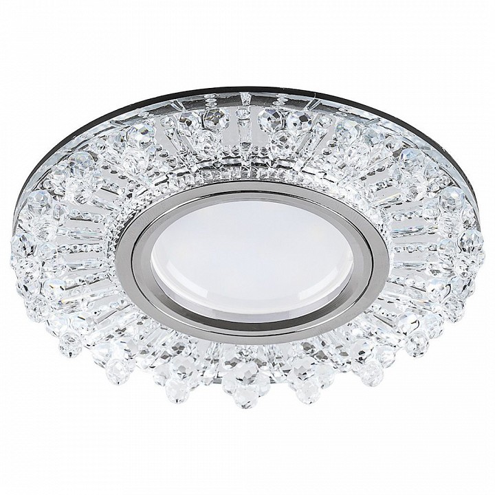 Светильник встраиваемый с LED подсветкой Feron CD944 потолочный MR16 G5.3 прозрачный, хром