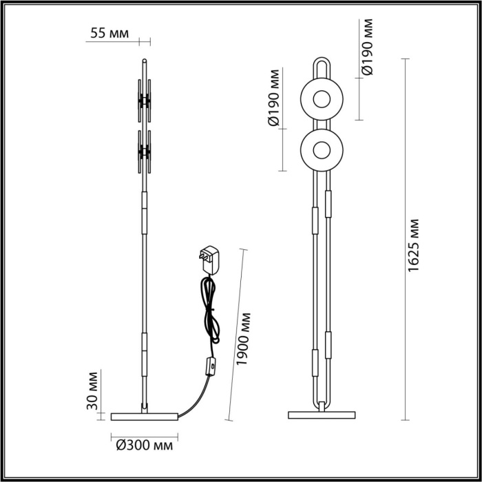 Торшер Odeon Light EXCLUSIVE Magnet 5407/23FL — фото 2