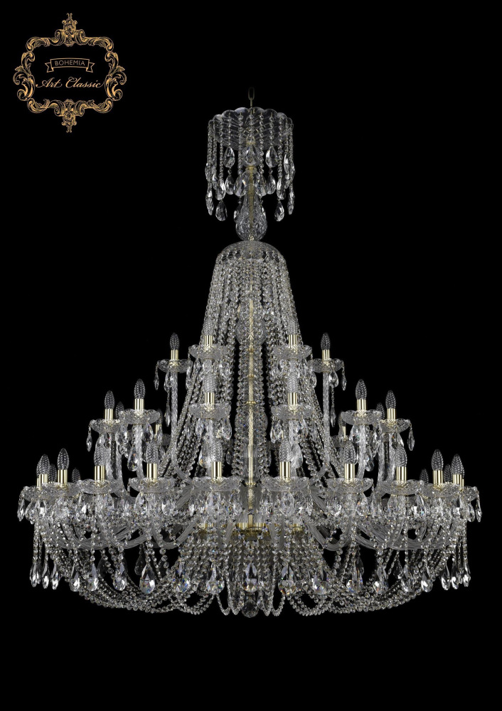 Подвесная хрустальная люстра Art Classic 11.21 11.21.24+12+6.530.XL-170.Gd.Sp