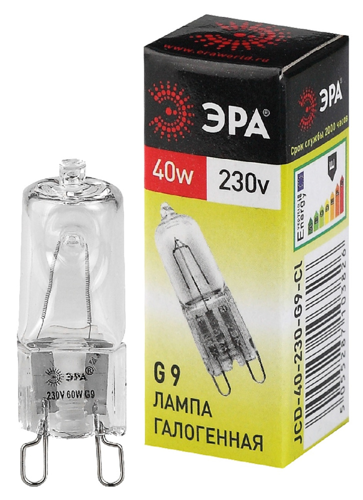 Лампочка галогеновая G9-JCD-40-230V-CL