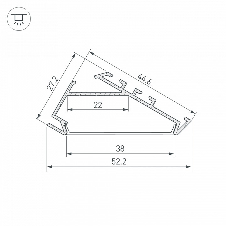 Профиль накладной Arlight Klus 25469 — фото 3