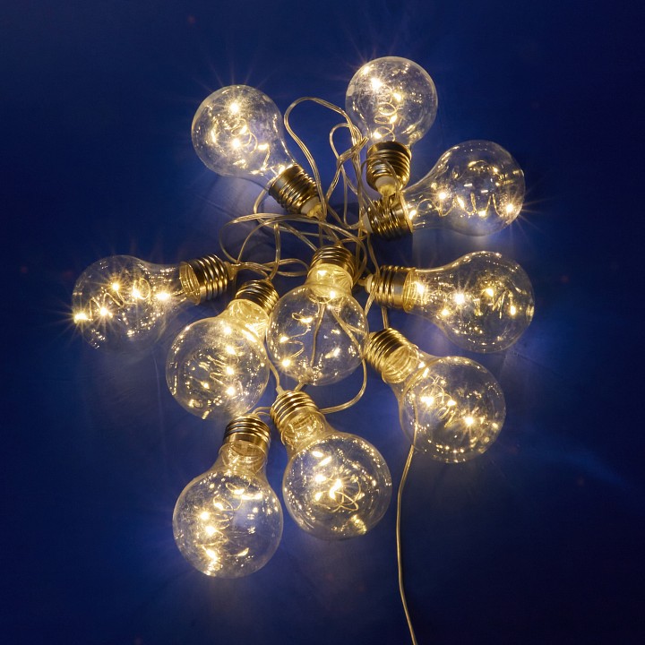 ULD-S1800-050/STB/3AA WARM WHITE IP20 RETRO BULBS-1 Гирлянда светодиодная «Лампочки ретро-1», на батарейках 3AA (не в/к),  1,8м. 50 све — фото 2