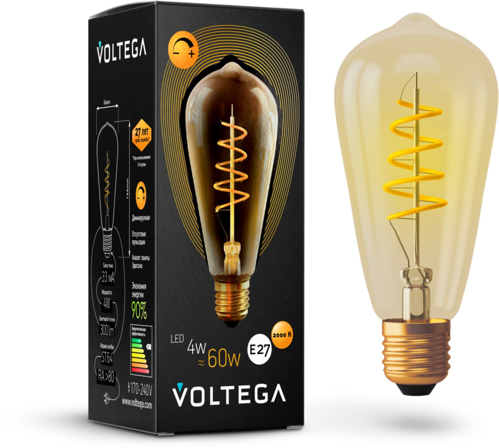 Светодиодная лампочка Loft LED Voltega 7077