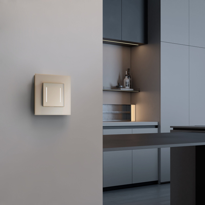 Рамка Werkel W0013111/ Рамка на 1 пост Senso (шампань, стекло soft-touch) — фото 4