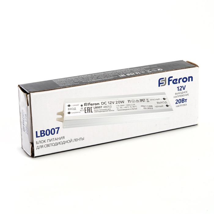 Трансформатор электронный для светодиодной ленты Feron lb007 48052 — фото 2