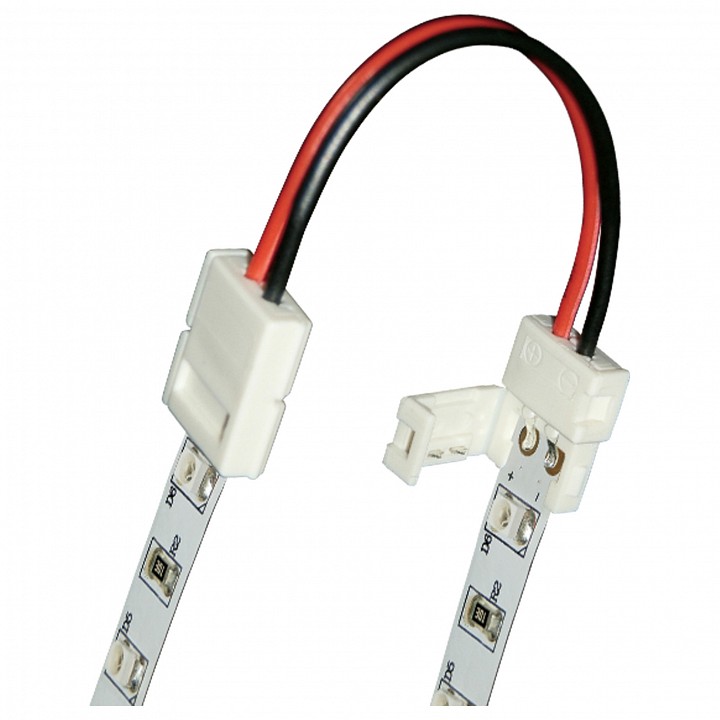UCX-SS2/A20-NNN WHITE 020 POLYBAG Коннектор для соединения светодиодных лент 2835(3528) между собой, 2 контакта. IP20. Белый. 20 штук в пакет