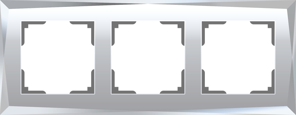 Рамка Werkel W0031220/ Рамка на 3 поста Diamant (зеркальный)