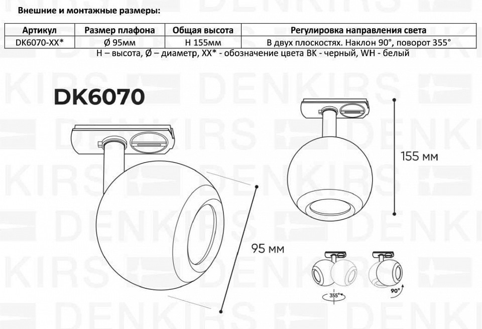 Светильник на штанге Denkirs Omra DK6070-BK — фото 7