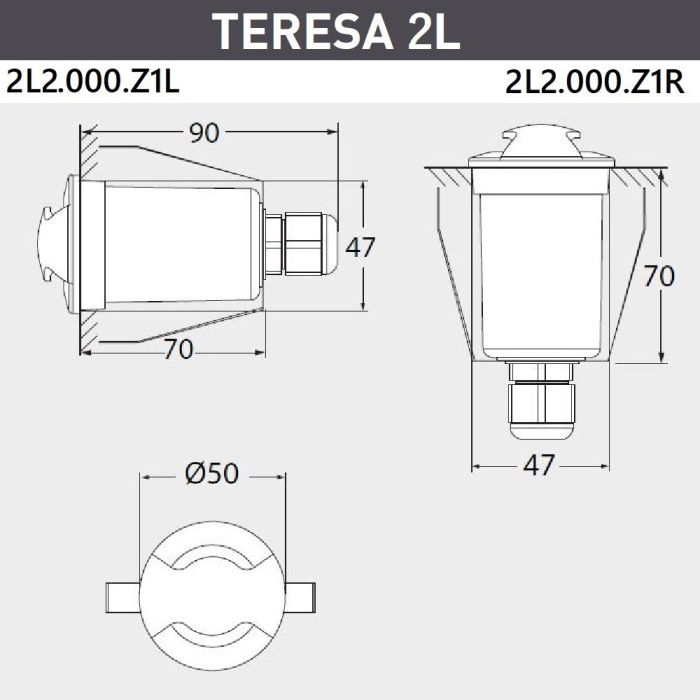 Встраиваемый светильник уличный Teresa 2L2.000.000.AXZ1L — фото 2