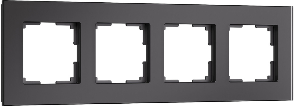 Рамка Werkel W0043108/ Рамка на 4 поста Senso (черный, стекло soft-touch)