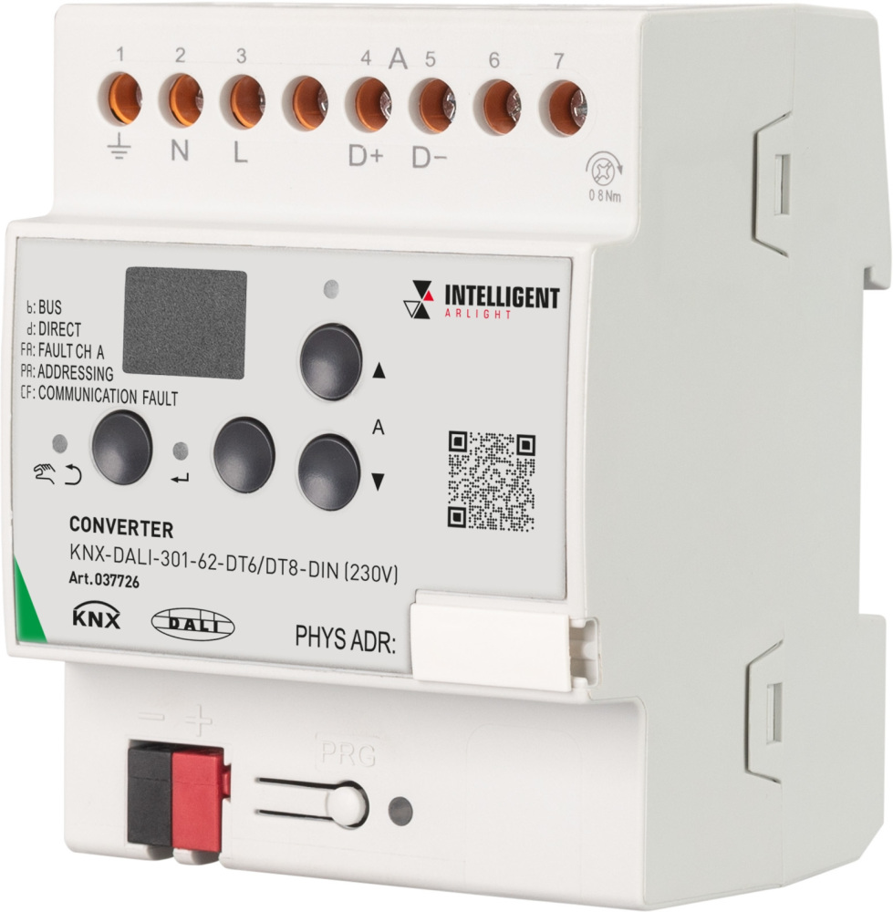 INTELLIGENT ARLIGHT Конвертер KNX-DALI-301-62-DT6/DT8-DIN 037726
