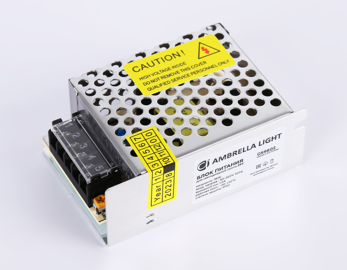 Блок питания для светодиодной ленты 24V 36W Ambrella LED Driver 24V GS9602 — фото 3