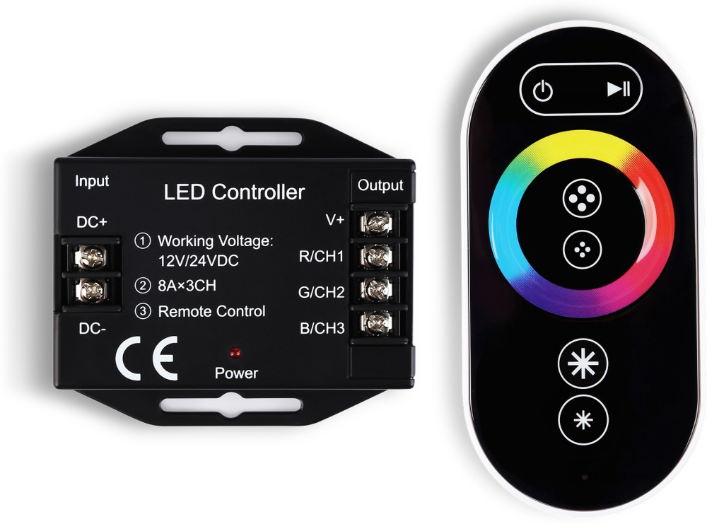 Контроллер для светодиодных лент RGB с сенсорным радио пультом Ambrella LED Strip GS11401