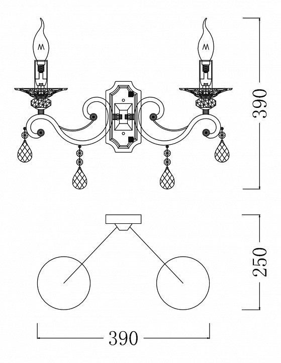 Бра Maytoni Grace ARM247-02-G — фото 6