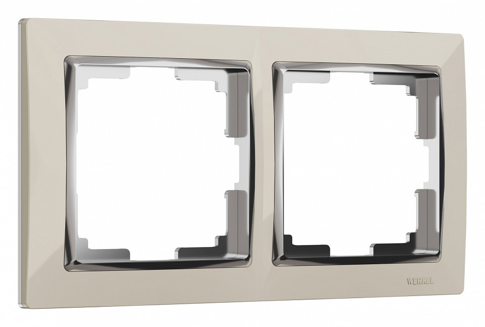 Рамка на 2 поста Werkel Snabb (слоновая кость/хром) W0021903 Snabb (слоновая кость/хром)