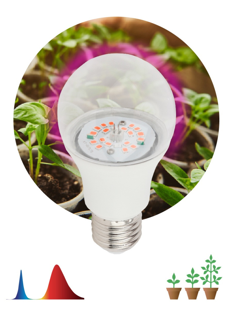 Фитолампа FITO-12W-RB-E27-K