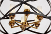 Подвесная люстра LUMINA DECO Astila LDP 1242-6 BK+MD