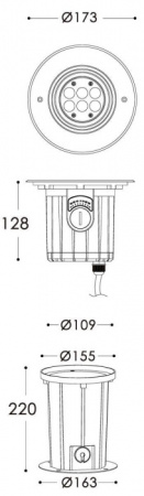 Встраиваемый светильник уличный Soft Flex 730267
