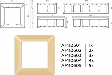 Рамка ALFA AF110604