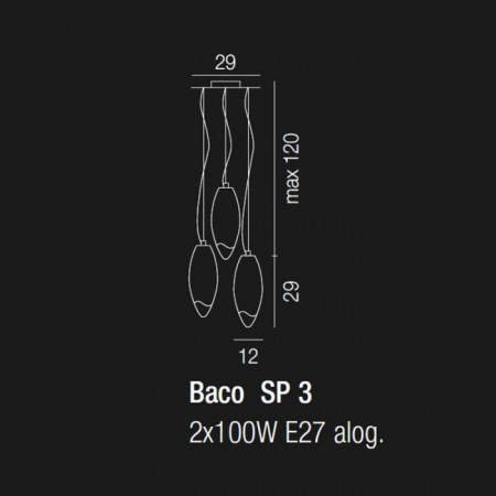 Подвесной светильник BACO SP BACO 3 BC RU
