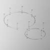 Шинопровод круглый из полукругов 1800мм Maytoni Busbar trunkings Flarity TRX154-2SR-D1800-PT