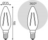 Лампочка светодиодная филаментная Filament Elementary 32122