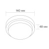 Настенно-потолочный светильник LCL04-8W-R21-6K-SM