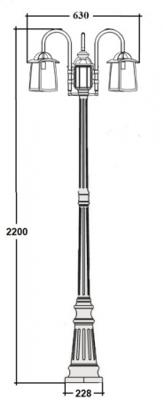 Наземный фонарь FRANKFURT I 27369BCl 10 Bl