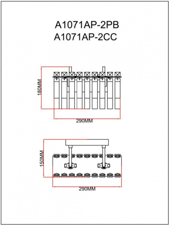 Настенный светильник Mayotte A1071AP-2CC
