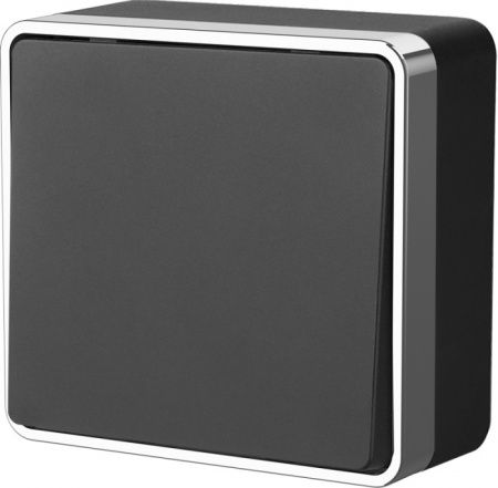 Выключатель Werkel W5010035/ Выключатель одноклавишный Gallant (черный/хром)